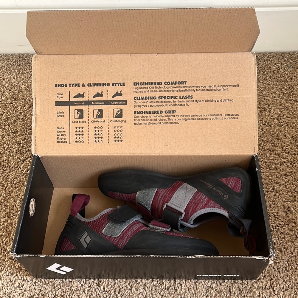Black Diamond Momentum Climbing Shoes Sz. 7.5